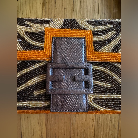 Late 90s Early Y2K Beaded Fendi Baguette Bag - Picture 5 of 15